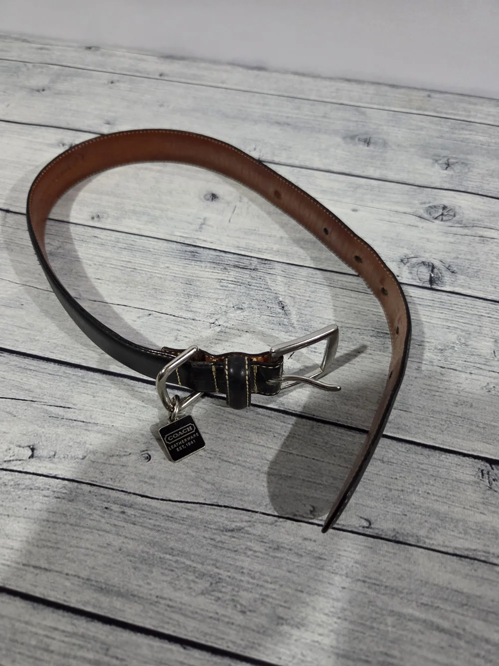 Coach Leather Dog Collar Large